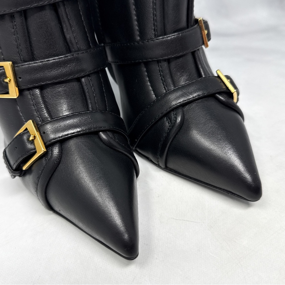 NEW Giuseppe Zanotti Yvette Jeti 110 Studded Fringe Pointed Toe Ankle Boots 38 - Picture 4 of 16
